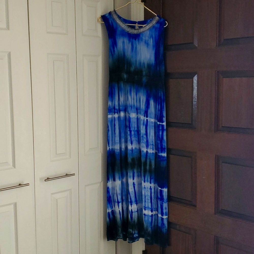 CruiseWear and Company blue tie dye dress - Picture 1 of 10